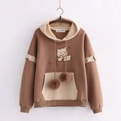 Kawaii Chocolate Bear Harajuku Hoodie – Limited Edition -Kawaiitherapy Shop 0 0cf420