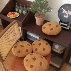 Kawaii Chocolate Chip Cookie Seat Cushion -Kawaiitherapy Shop 0 0d31dc