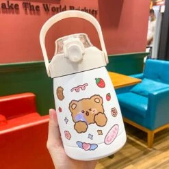 Kawaii Bear Bunny Sticker Style Bottle (1000ml) -Kawaiitherapy Shop 0 104f65