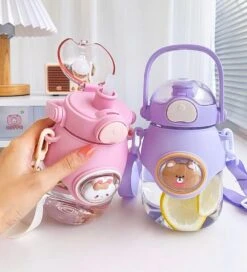 Kawaii Animal Style Pastel Straw Bottle (850ml) 11 Kawaii Animal Style Pastel Straw Bottle (850ml) -Kawaiitherapy Shop 0 16e667