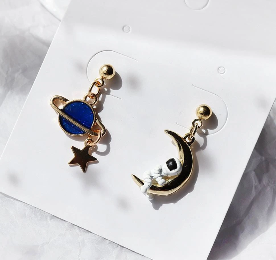 Kawaii Space Astronaut Moon Earrings – Limited Edition 4 Kawaii Space Astronaut Moon Earrings – Limited Edition - Image 4