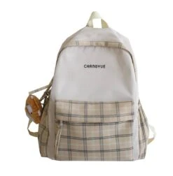Kawaii Plaid Korea Style Canvas Backpack – Limited Edition -Kawaiitherapy Shop 0 1f0b4b