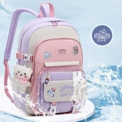 Kawaii Large Capacity Waterproof Pastel School Backpack -Kawaiitherapy Shop 0 1feb65