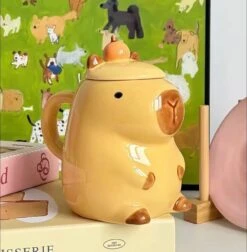 Kawaii Capybara Ceramic Tea Cup – Limited Edition
