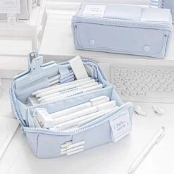 Kawaii Large Capacity Pastel Prism Zipper Pencil Case -Kawaiitherapy Shop 0 28c2d9