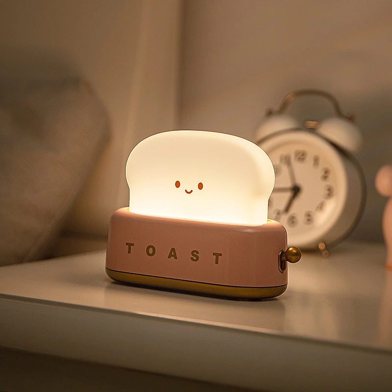 Kawaii Bread Toast LED Night Lamp – Limited Edition 4 Kawaii Bread Toast LED Night Lamp – Limited Edition - Image 4