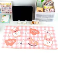 Kawaii Therapy Plaid Table Mouse Pad – Special Edition