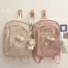 Kawaii Korea Style Corduroy College Zipper Backpack