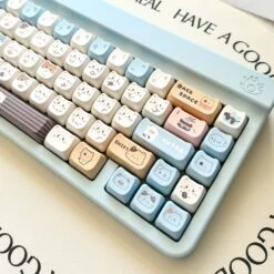 Kawaii Mao Profile Cute Cat Keycap Set – Special Edition -Kawaiitherapy Shop 0 370355