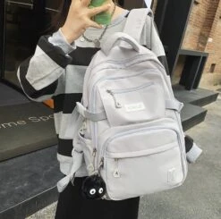 Kawaii Korea Style Aesthetic Multipocket Backpack -Kawaiitherapy Shop 0 37fd4c