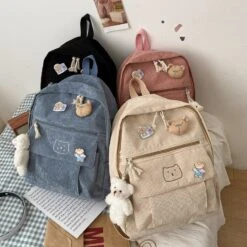 Kawaii Cat Soft Zipper Corduroy Backpack – Limited Edition 12 Kawaii Cat Soft Zipper Corduroy Backpack – Limited Edition -Kawaiitherapy Shop 0 3a4d77
