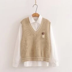 Kawaii Bear Harajuku Embroidery Cardigan Shirt Set -Kawaiitherapy Shop 0 3e43ef