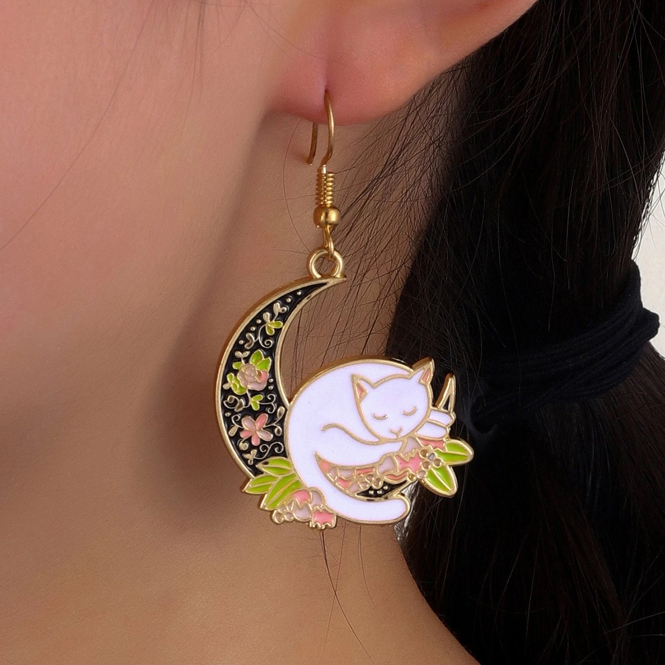 Kawaii Therapy Moondance Cat Earrings – Limited Edition 2 Kawaii Therapy Moondance Cat Earrings – Limited Edition - Image 2