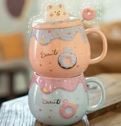 Kawaii Bunny Donut Ceramic Cup – Special Edition 19 Kawaii Bunny Donut Ceramic Cup – Special Edition -Kawaiitherapy Shop 0 595d59