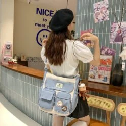 Kawaii Japanese Style Preppy Shoulder Bag – Limited Edition -Kawaiitherapy Shop 0 5f6a79