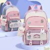 Kawaii Large Capacity Waterproof Pastel School Backpack