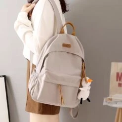 Kawaii Solid Color Korea Style Canvas Backpack -Kawaiitherapy Shop 0 631273