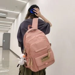 Kawaii College Style Mutipocket Harajuku Book Backpack -Kawaiitherapy Shop 0 647ffb