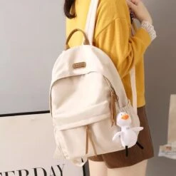 Kawaii Solid Color Korea Style Canvas Backpack