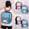 Kawaii Cartoon 3D Canvas Backpack – Limited Edition