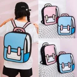 Kawaii Cartoon 3D Canvas Backpack – Limited Edition
