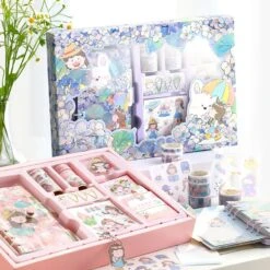 Kawaii Notebook Journal Stationery Washi Gift Set -Kawaiitherapy Shop 0 6dfff3