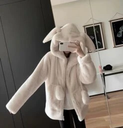 Kawaii Bunny Ears Fluffy Harajuku Coat – Special Edition -Kawaiitherapy Shop 0 717bf6