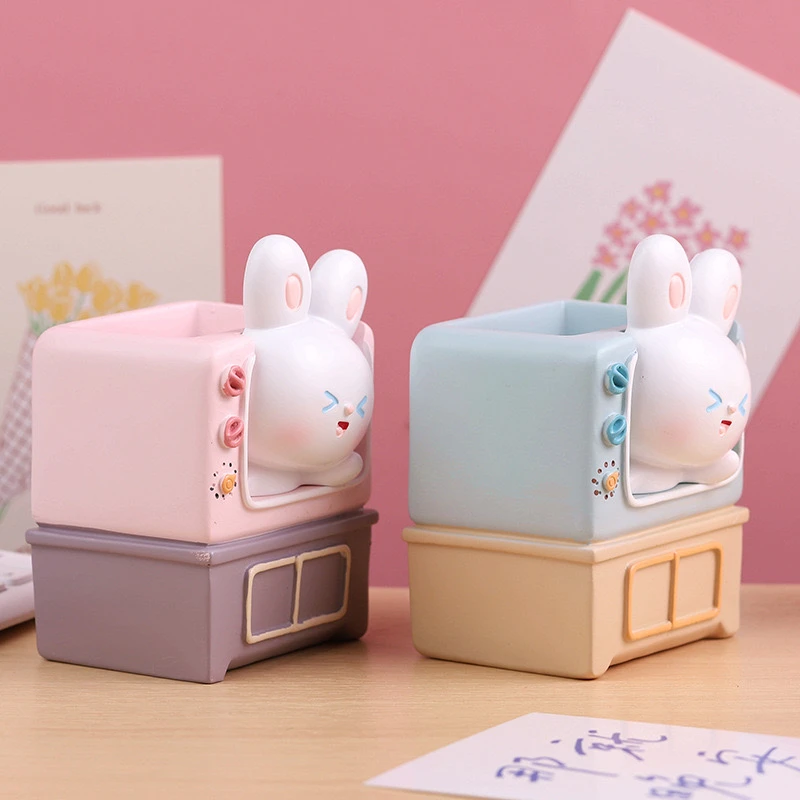 Kawaii Bunny TV Stationery Holder Doll – Limited Edition 2 Kawaii Bunny TV Stationery Holder Doll – Limited Edition - Image 2