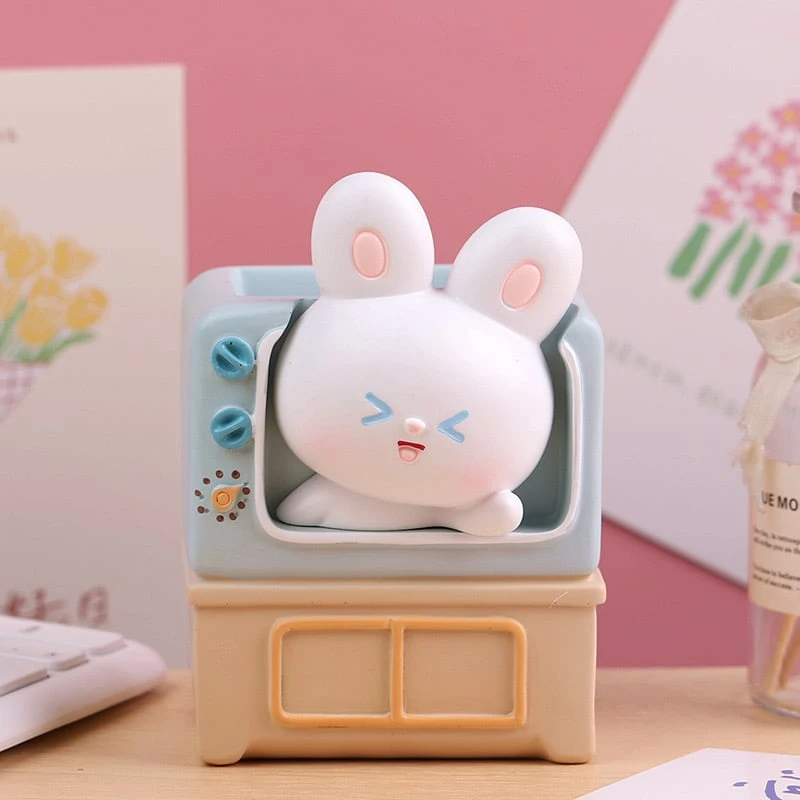 Kawaii Bunny TV Stationery Holder Doll – Limited Edition 4 Kawaii Bunny TV Stationery Holder Doll – Limited Edition - Image 4