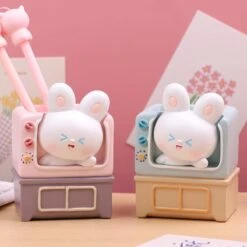 Kawaii Bunny TV Stationery Holder Doll – Limited Edition