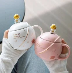 Kawaii Astronaut Space Ceramic Coffee Cup (400ml)