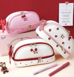 Kawaii Strawberry Korea Style Pencil Case – Limited Edition -Kawaiitherapy Shop 0 858652