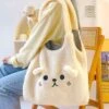 Kawaii Harajuku Winter Style Bear Tote Bag – Limited Edition