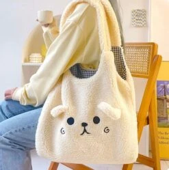 Kawaii Harajuku Winter Style Bear Tote Bag – Limited Edition