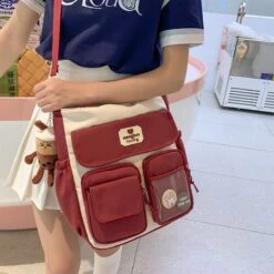 Kawaii Japanese Style Preppy Shoulder Bag – Limited Edition -Kawaiitherapy Shop 0 8efb49