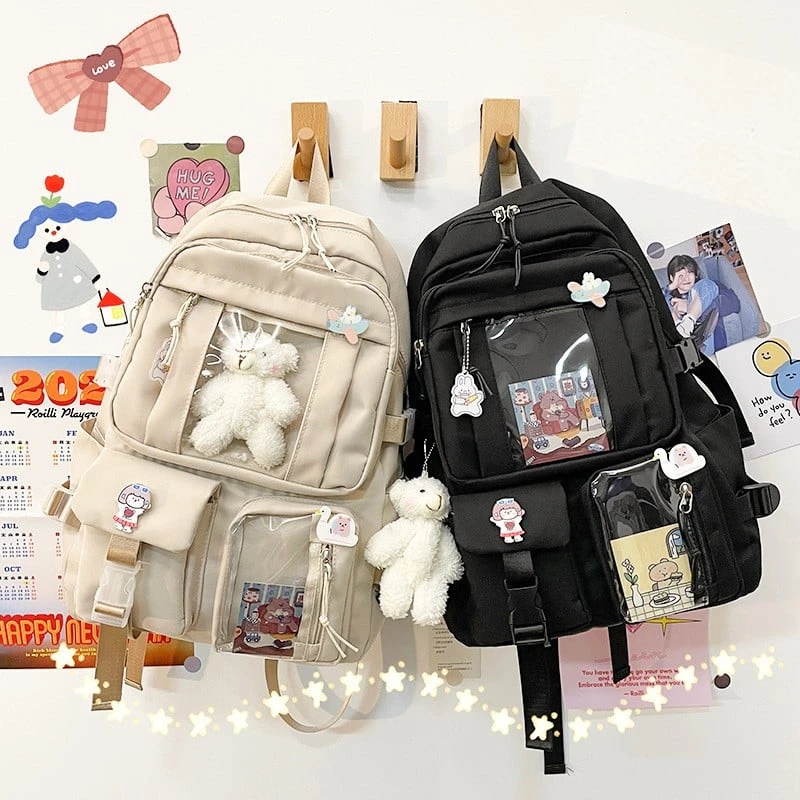 Kawaii Korea Style Canvas Backpack – Limited Edition 1 Kawaii Korea Style Canvas Backpack – Limited Edition