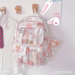 Kawaii Bear Harajuku Canvas Backpack – Limited Edition -Kawaiitherapy Shop 0 9d92b1