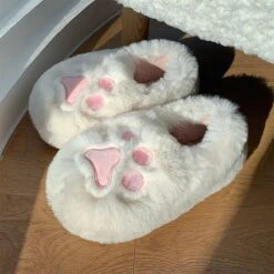 Kawaii Fluffy Cat Paw Cozy Slippers – Limited Edition -Kawaiitherapy Shop 0 9febb8