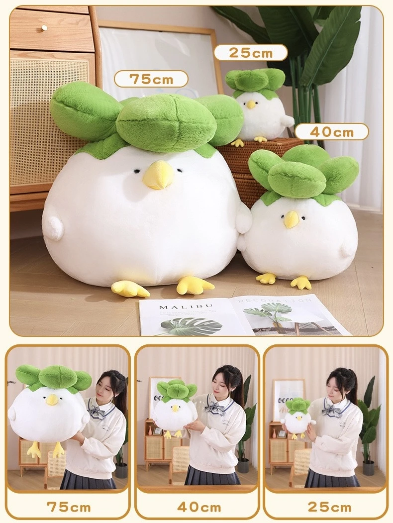 Kawaii Therapy Chubby Cabbage Chicken Plush (40cm) 6 Kawaii Therapy Chubby Cabbage Chicken Plush (40cm) - Image 6