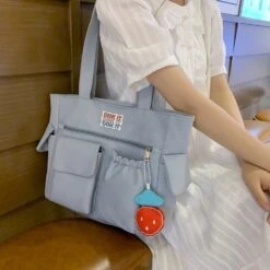 Kawaii Fashion Aesthetic Nylon Tote Shoulder Bag -Kawaiitherapy Shop 0 a6c811