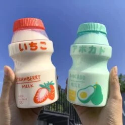 Kawaii Milk Fruit Plastic Bottle (480ml)