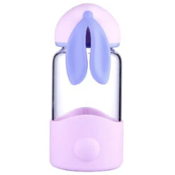 Kawaii Bunny Ears Glass Bottle (340ml) -Kawaiitherapy Shop 0 b59b2e