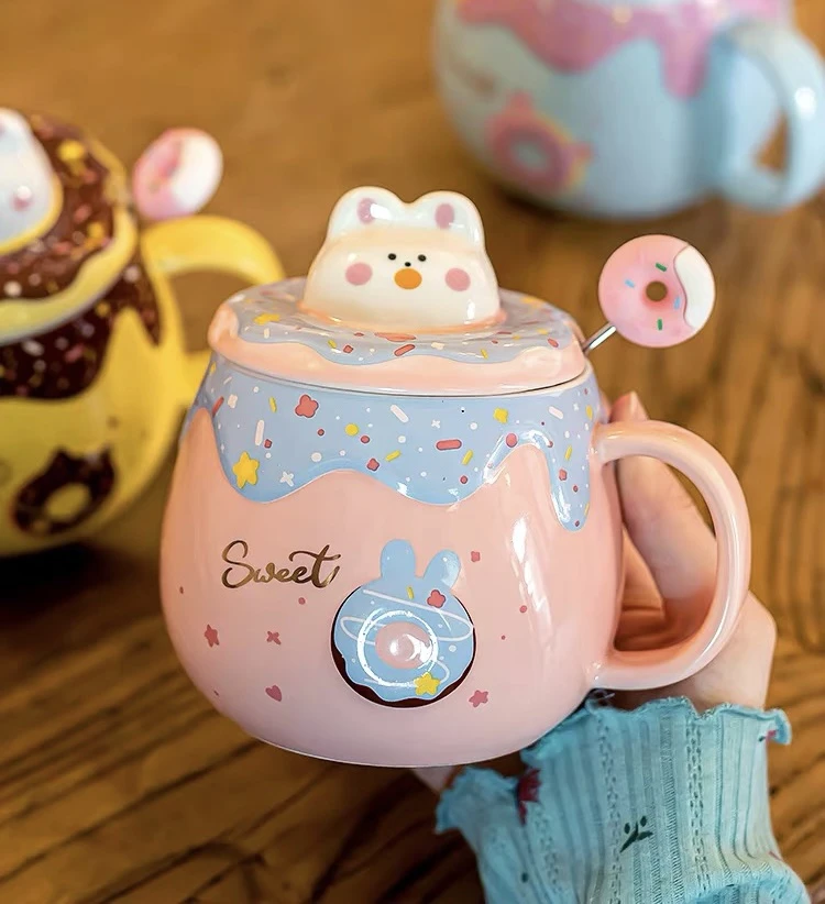 Kawaii Bunny Donut Ceramic Cup – Special Edition 1 Kawaii Bunny Donut Ceramic Cup – Special Edition
