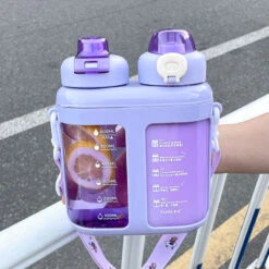 Kawaii Large Capacity Pastel Straw Bottle (1600ml) -Kawaiitherapy Shop 0 c146bd