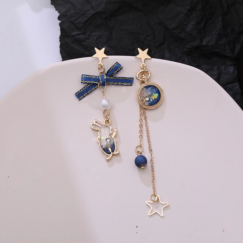 Kawaii Bunny Galaxy Star Korea Earrings – Limited Edition 2 Kawaii Bunny Galaxy Star Korea Earrings – Limited Edition - Image 2