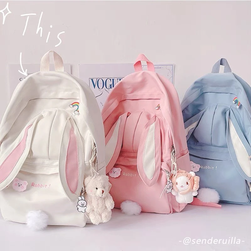 Kawaii Cute Rabbit Ears Harajuku Backpack – Limited Edition 2 Kawaii Cute Rabbit Ears Harajuku Backpack – Limited Edition - Image 2