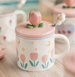 Kawaii Therapy Tulip Ceramic Cup (350ml) β Limited Edition