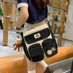 Kawaii Japanese Style Preppy Shoulder Bag – Limited Edition -Kawaiitherapy Shop 0 d58811