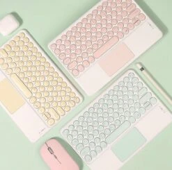 Kawaii Pastel Wireless Keyboard Mouse Set – Limited Edition