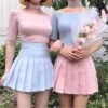 Kawaii Harajuku Pastel Pleated Skirt